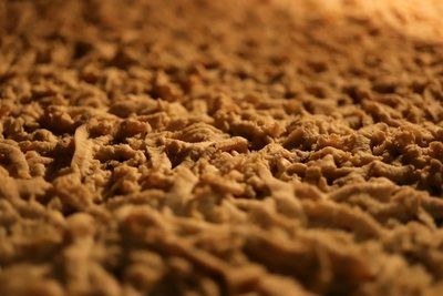 Rust shag rug